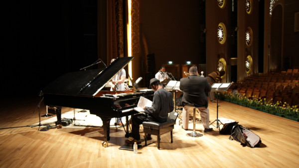 The Wynton Marsalis Septet in soundcheck at Emirates Palace in Abu Dhabi