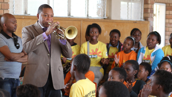 Wynton visiting the kids at Teboho Trust School - Soweto, South Africa
