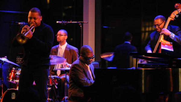Wynton Marsalis performing as special guest with The Marcus Roberts Trio at Dizzy’s Club