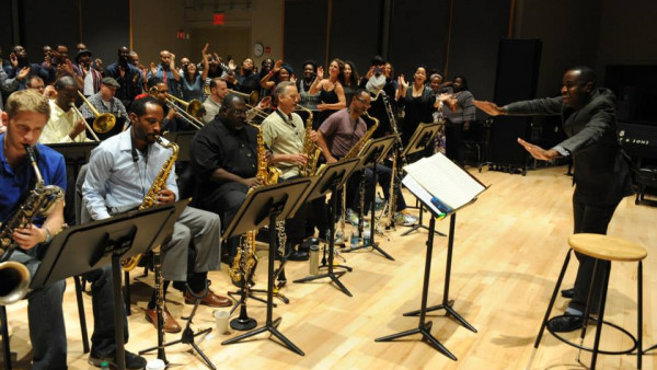 The JLCO with Wynton Marsalis in Rehearsal for “Abyssinian: A Gospel Celebration” tour