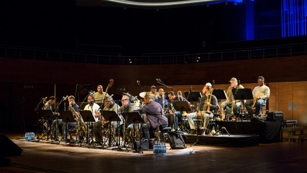 JLCO with Wynton Marsalis performing in Wroclaw, Poland