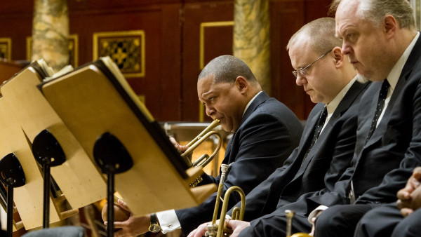 JLCO with Wynton Marsalis and Amadeus Chamber Orchestra performing in Poznań, Poland