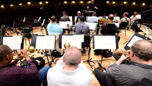 JLCO with Wynton Marsalis in rehearsal with the St. Louis Symphony