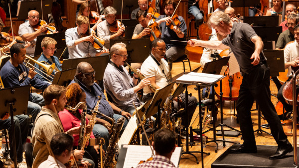 JLCO with Wynton Marsalis in rehearsal with The Sydney Symphony Orchestra