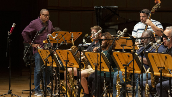 The JLCO with Wynton Marsalis performing in Singapore
