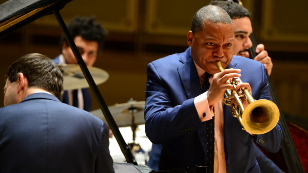 The JLCO with Wynton Marsalis performing in Chicago, IL