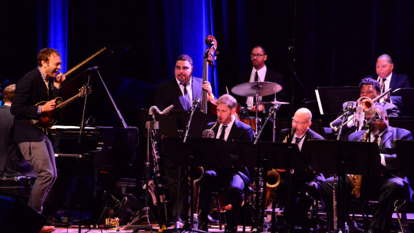 The JLCO with Wynton Marsalis performing at “Live from Here” with Chris Thile