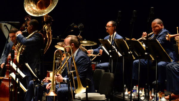 The JLCO with Wynton Marsalis performing in Rochester, NY