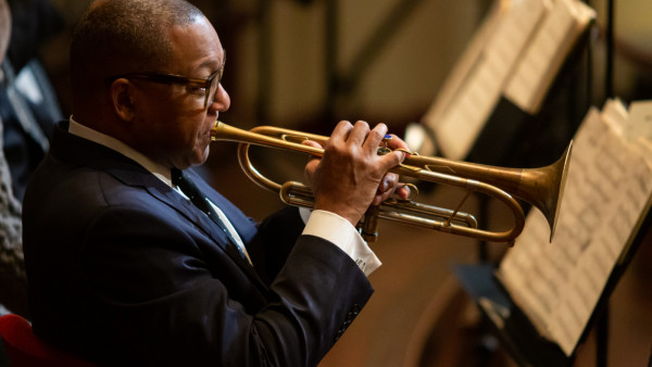 The JLCO with Wynton Marsalis performing in Amsterdam, Netherlands (day 1)