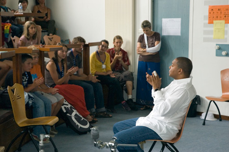 Wynton giving Master Class at Marciac College