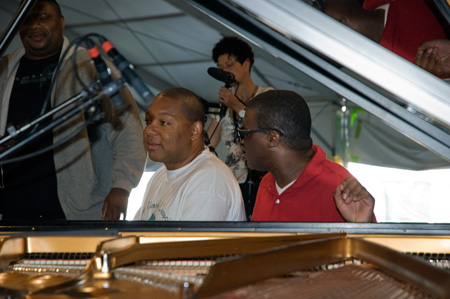 Wynton during the sound check for the Septet's concert