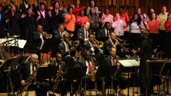 The JLCO with Wynton Marsalis performing the Abyssinian Mass at Barbican Centre, London