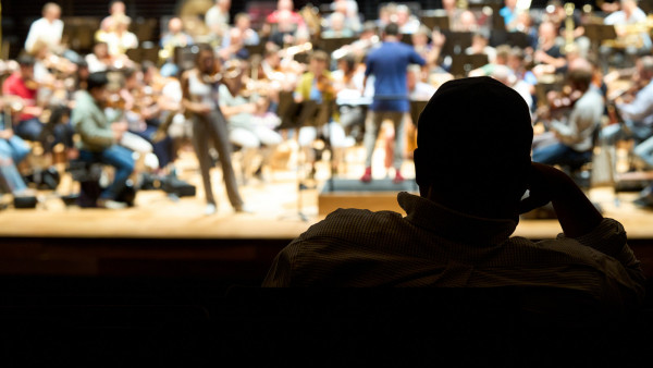 The JLCO with Wynton Marsalis and Orchestre de Paris rehearsing “The Jungle” in Paris (day 1)