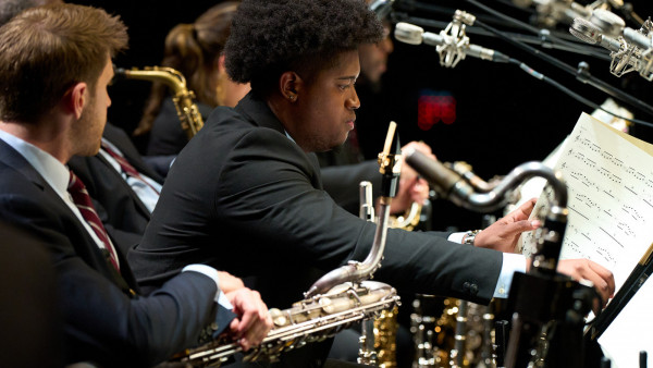 The JLCO with Wynton Marsalis performing in Roubaix