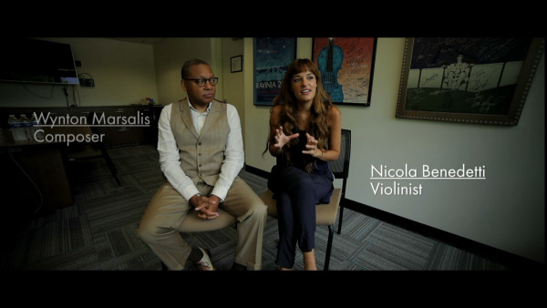 Wynton Marsalis and Nicola Benedetti talking about “Concerto in D” for Violin and Orchestra