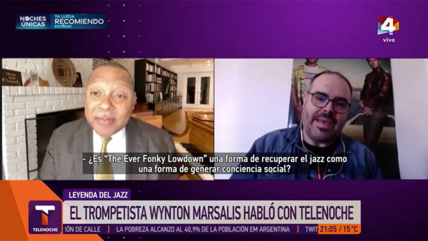 Wynton Marsalis presentó en Telenoche “The Ever Fonky Lowdown” - Canal 4 Uruguay